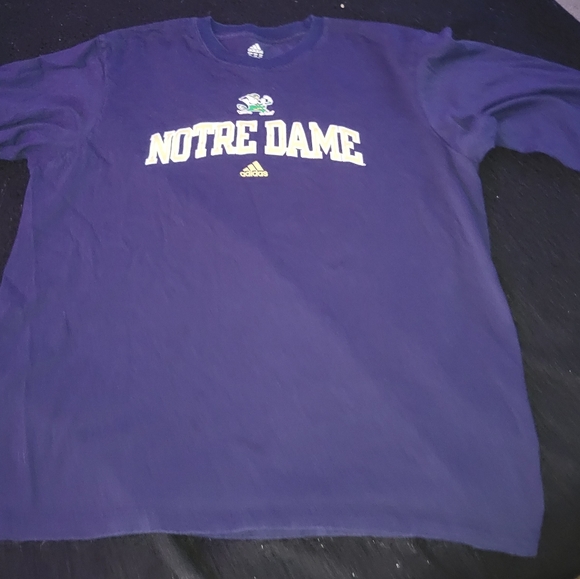 Vintage Adidas Notre Dame Football Long Sleeve Shirt - Picture 3 of 4